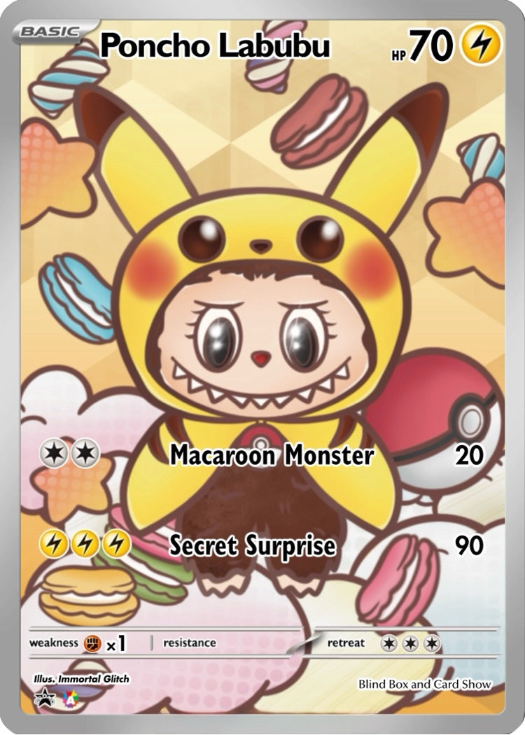 labubu pokemon cards 2025 Topps Chrome Box 1 SuperFractors Limited Edition Poncho Labubu Trading